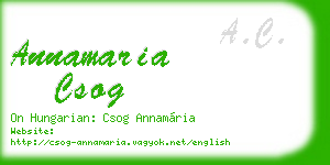 annamaria csog business card